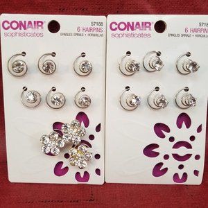 Conair Rhinestone Twist Hairpins - new